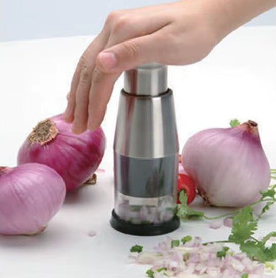 Stainless Steel Garlic Chopper Manual Press Garlic Crusher Kitchen Food Processor Vegetable Slicer for Garlic Onion Peppers Herb